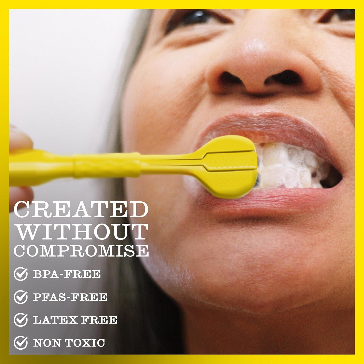 image:imageTWICE 3D TripleHead Toothbrush Soft Bristles for Sensitive Gums with Advanced 3Sided Design to Effectively Remove Plaque Also Suitable for Braces Aligners amp Dentures 2 Count1 Count Pack of 6
