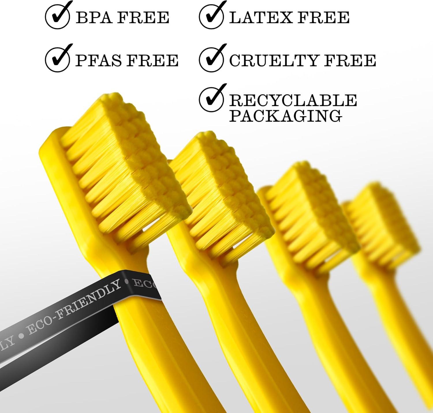 image:imageTWICE Oral Wellness Yellow Toothbrush Extra Soft Bristles EcoFriendly PlantBased Handle Gentle Cleaning for Sensitive Teeth amp Gums 2 Count2 Count Pack of 1