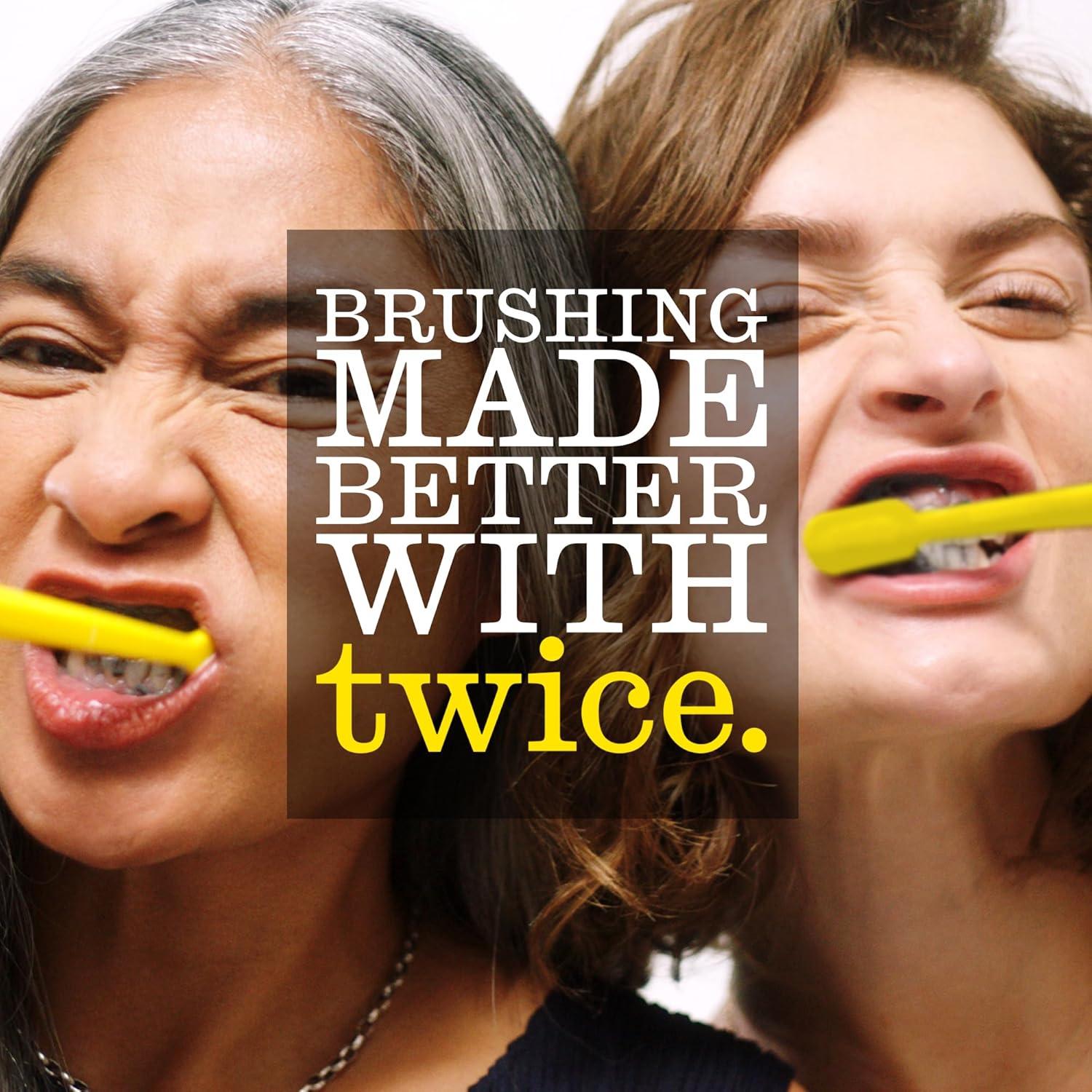 image:imageTWICE Oral Wellness Yellow Toothbrush Extra Soft Bristles EcoFriendly PlantBased Handle Gentle Cleaning for Sensitive Teeth amp Gums 2 Count2 Count Pack of 1
