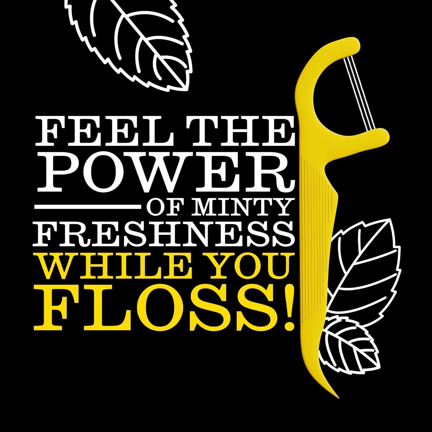 image:imageTwice 3Strand Floss Picks Dual Action Flosser amp Toothpick WaxCoated Floss amp EcoFriendly Cornstarch Handles Vegan Shred Resistant Strong Mint 75 Ct75 Count Pack of 3