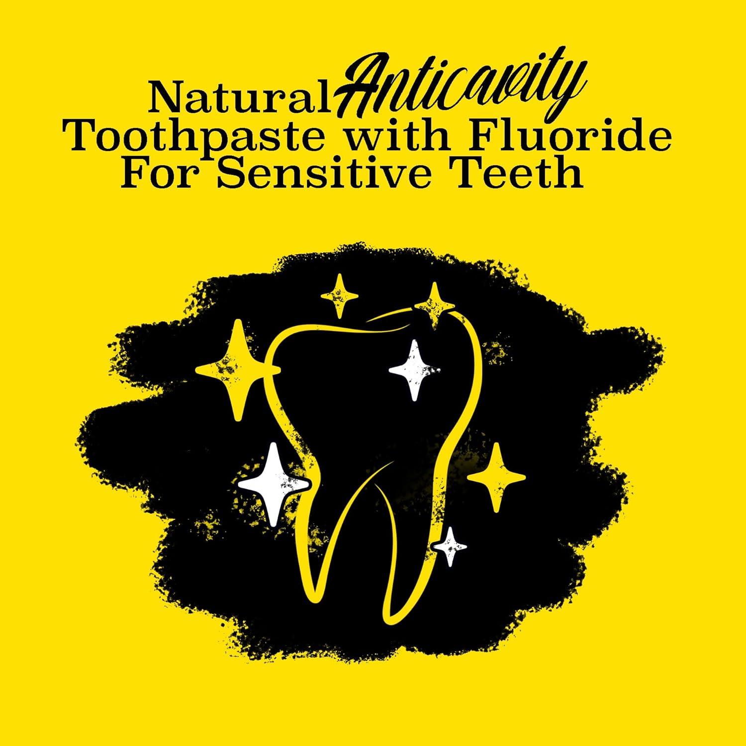 image:imageTwice AntiCavity Fluoride Toothpaste Sensitivity Relief Teeth Whitening amp Fresh Breath Wintergreen Peppermint Natural Toothpaste 34 oz34 Fl Oz Pack of 1