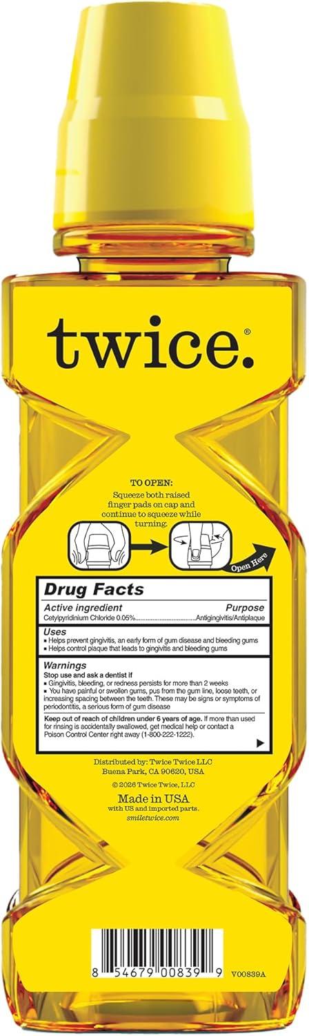 image:imageTwice Gum Shield Antigingivitis Mouthwash with 005 CPC Alcohol amp FluorideFree Oral Rinse to Help Prevent Gingivitis amp Control Plaque Shield Mint 20 Fl Oz20 Fl Oz Pack of 2