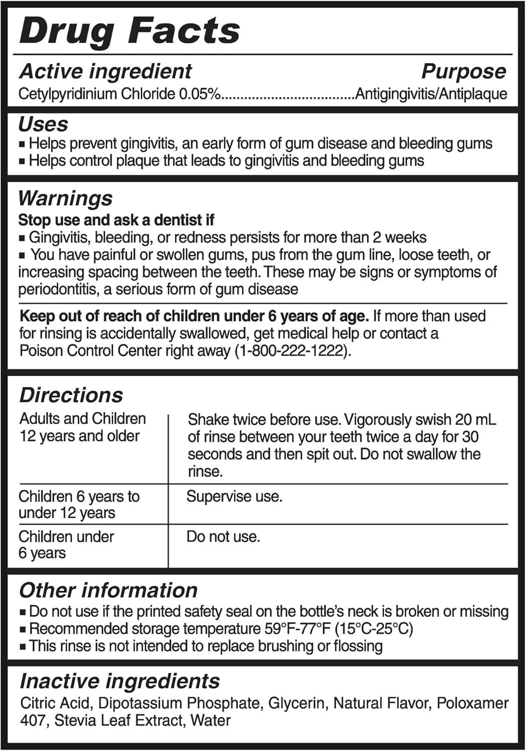 image:imageTwice Gum Shield Antigingivitis Mouthwash with 005 CPC Alcohol amp FluorideFree Oral Rinse to Help Prevent Gingivitis amp Control Plaque Shield Mint 20 Fl Oz20 Fl Oz Pack of 2