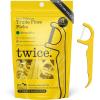 image:imageTwice 3Strand Floss Picks  Dual Action Flosser amp Toothpick WaxCoated Floss amp EcoFriendly Cornstarch Handles Vegan Shred Resistant Strong Mint 75 Ct75 Count Pack of 1